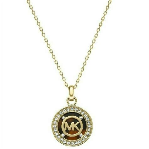 michael kors pave disc necklace gold|Women's Gold Necklaces .